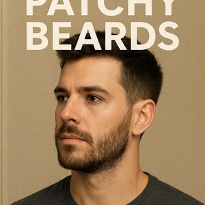 Puede incluir: Portada de libro con el título "HOW TO FIX PATCHY BEARDS" en letras blancas. Debajo, un hombre con barba y una camiseta gris oscuro. El nombre del autor, "DR. ANTHONY T. CRAFT", está en la parte inferior.
