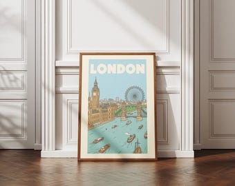 Póster / LONDRES / Arte mural / decoración / viajes / ciudad