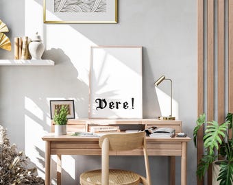 Cartel Dere / Habe dere / Baviera / arte de pared / tipografía / Baviera