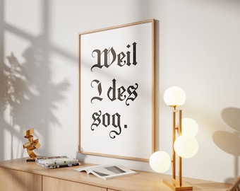 Póster / Porque estoy enamorado / Arte mural / Decoración / Tipografía / Bávaro