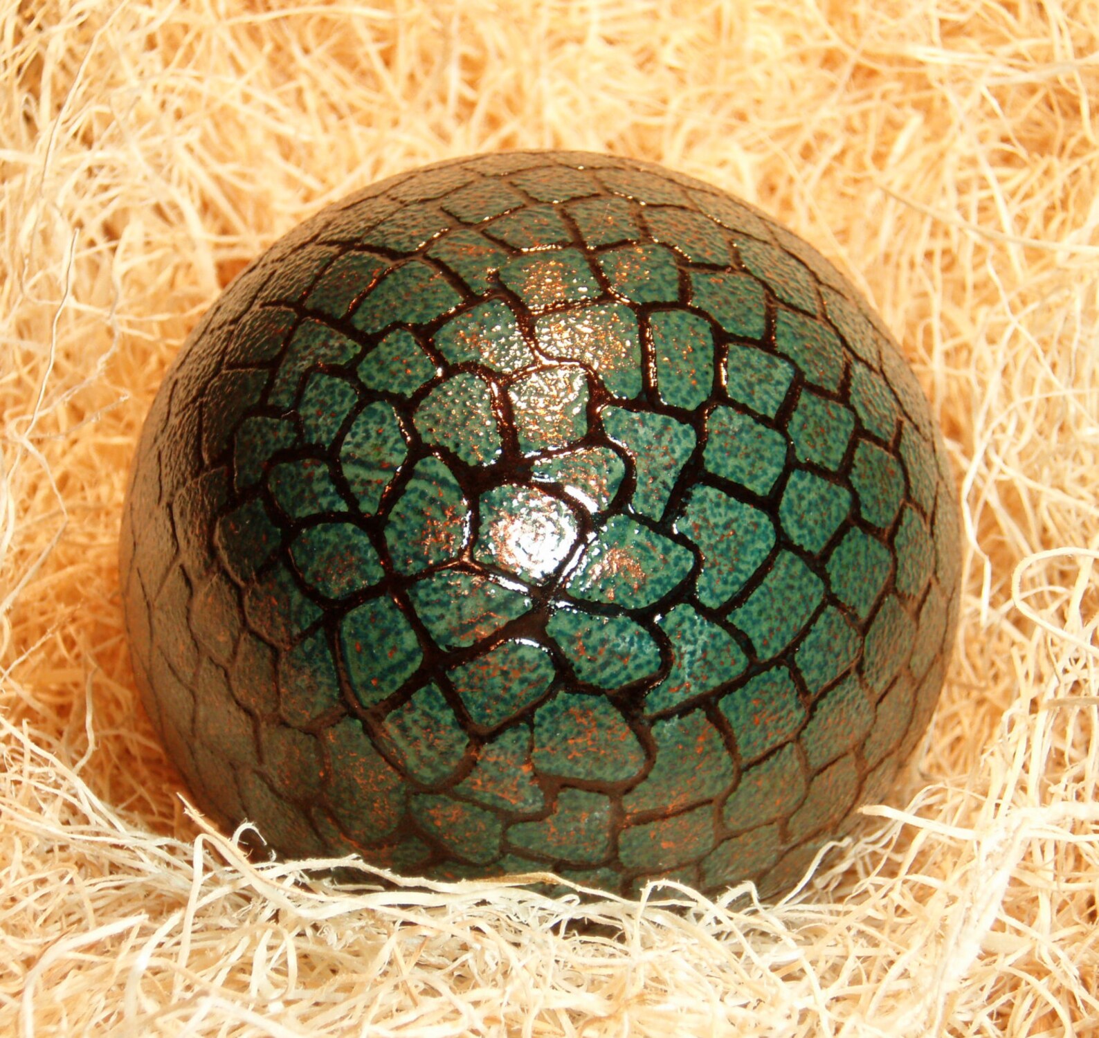 Made To Order green and bronze Dragon Egg made from real emu Etsy