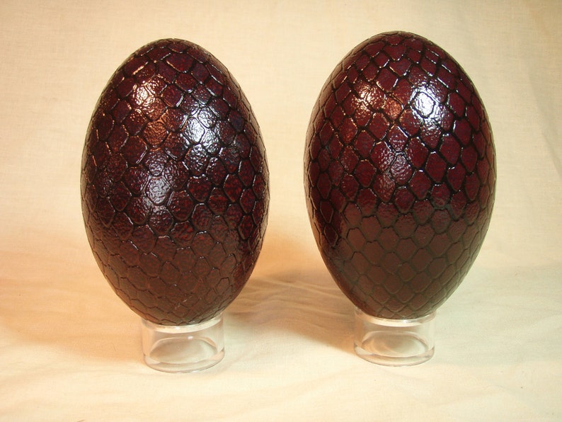 Made to Order Red and black Dragon egg made from real emu egg Etsy