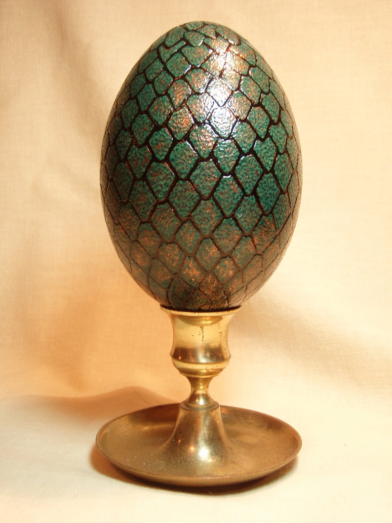 Made To Order green and bronze Dragon Egg made from real emu Etsy