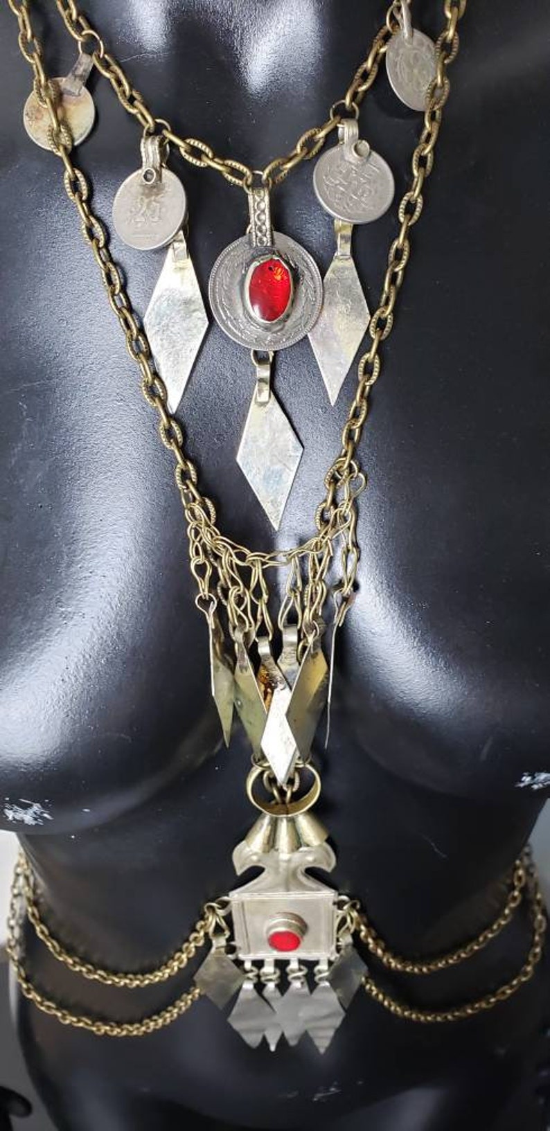 Tribal Bellydance Kucki Jewelry Costume Body Chain