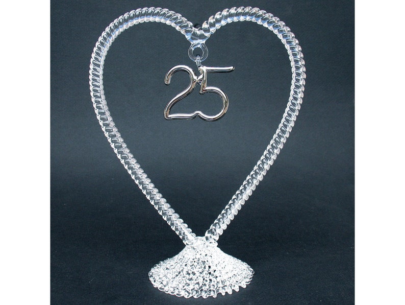 25th wedding anniversary cake topper