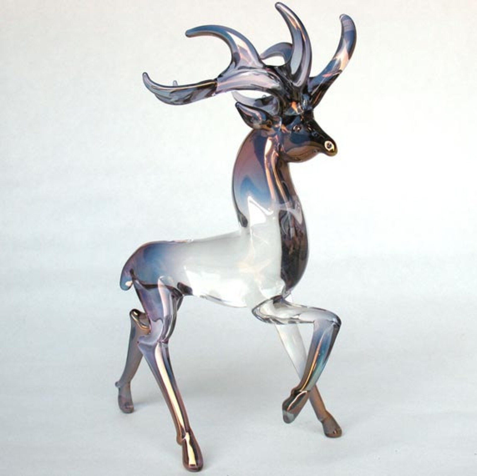 hand blown glass deer