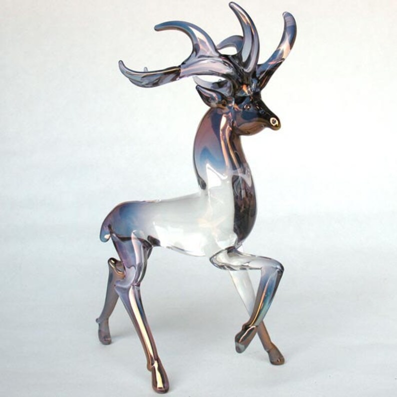 hand blown glass deer