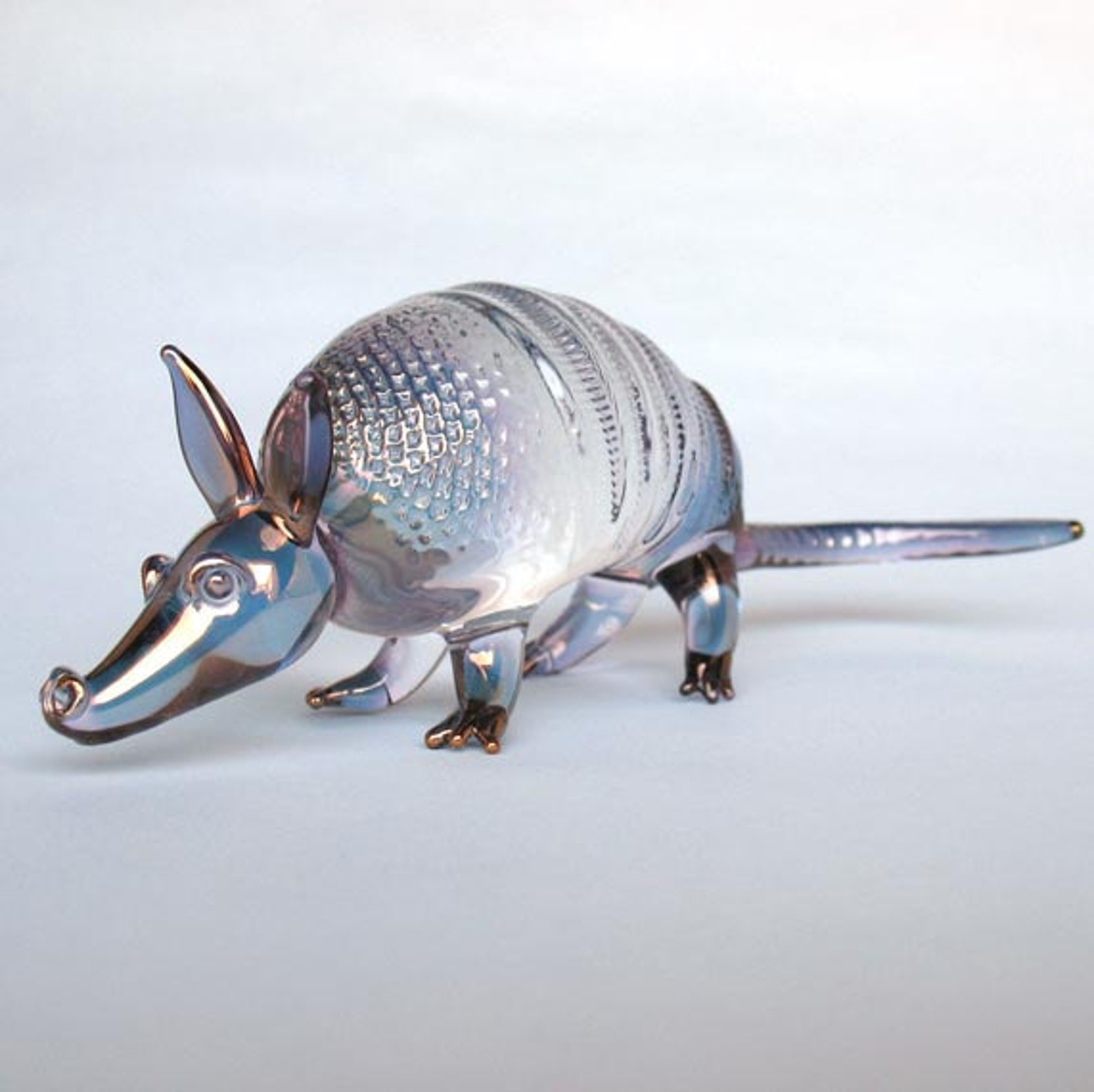 Armadillo Figurine of Hand Blown Glass with 24K Gold Etsy
