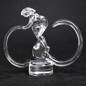 Triathlon Bike Glass Triathlete Bicycle Figurine Female image 2