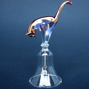 Cat Bell of Hand Blown Glass with 24K Gold