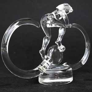 Triathlon Bike Glass Triathlete Bicycle Figurine Female image 4