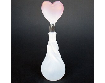 Heart Anniversary Perfume Bottle of Blown Glass Crystal