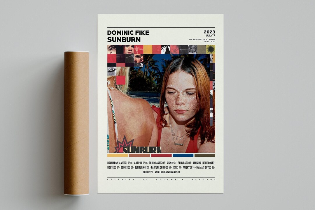 Dominic Fike Posters / Sunburn Poster/ Album Cover Poster / Tracklist ...