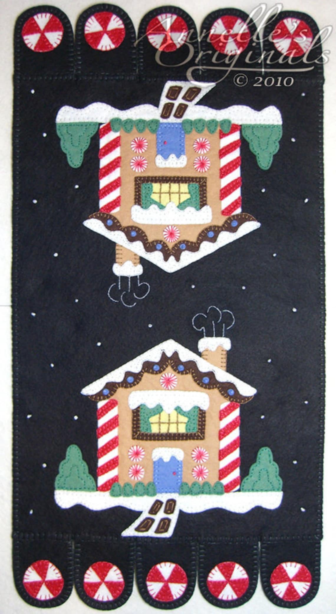 Christmas Winter Snowy Penny Rug Table Topper Wool Applique PATTERN ...