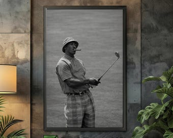 Póster de golf de Michael Jordan / Fotografía en blanco y negro / Arte mural para oficina ejecutiva (Descarga digital)