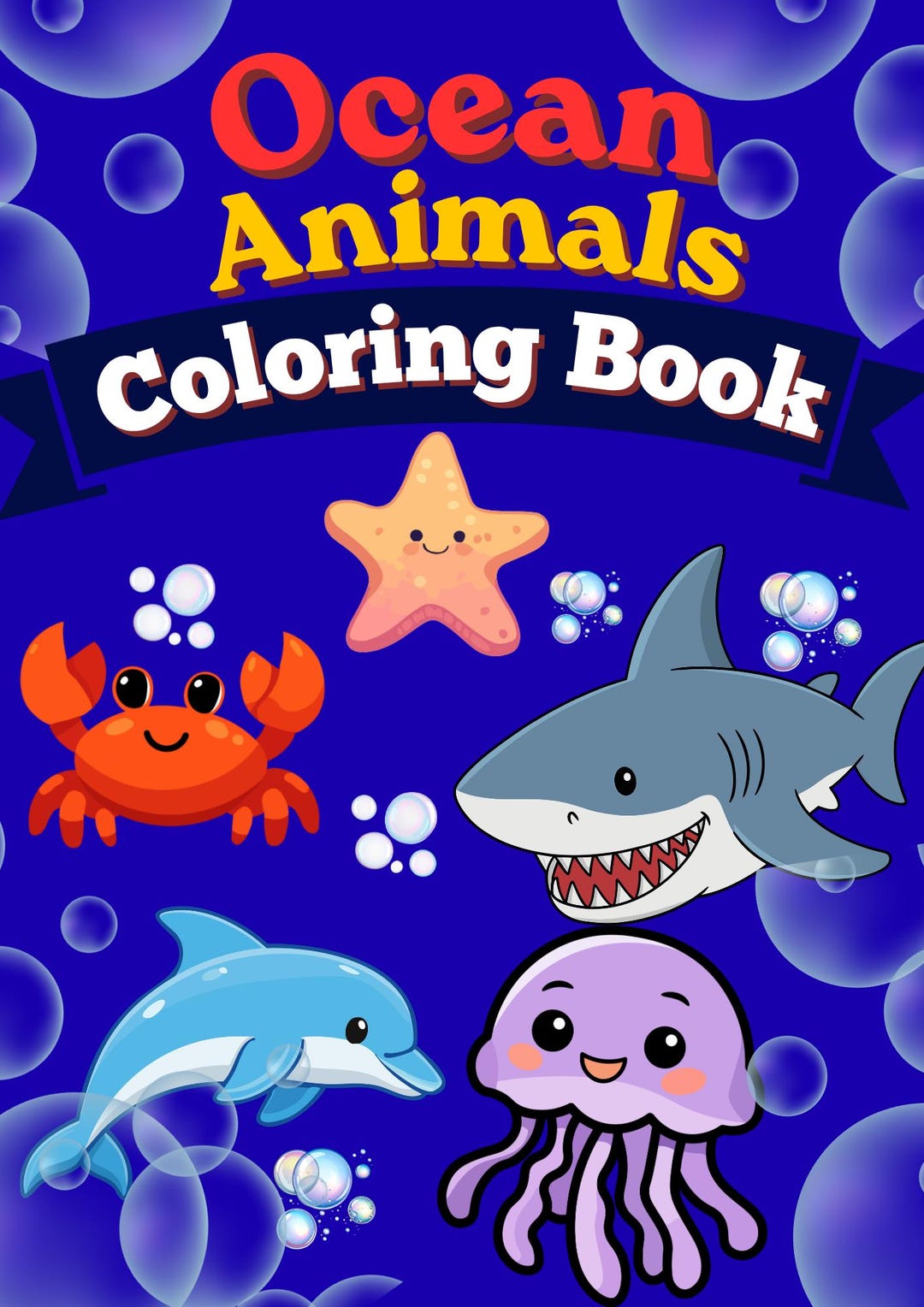Ocean Animals Coloring Book for Kids | Sea Creatures, Printable Pages ...