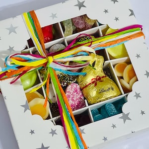 Personalised Easter Sweet Box with Lindt Chocolate Bunny