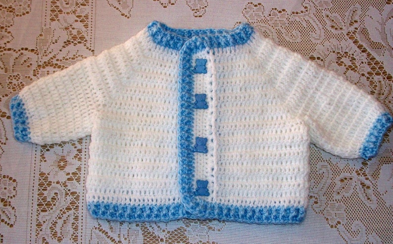 Crochet Baby Boy Sweater Set Layette Perfect for Baby Shower - Etsy