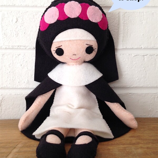 Catholic Toy Doll - Saint Rose of Lima - Wool Felt Blend - Catholic Toy - Felt Doll