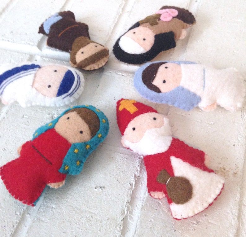 Jesus Finger Puppet Doll Ornament PDF Pattern Catholic Toy DIY Etsy