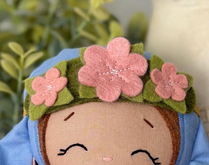 Featured listing image: Felt Flower Doll Crown