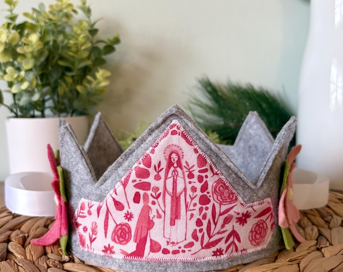 Featured listing image: Saint Our Lady of Lourdes Felt Crown