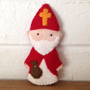 Saint Nicholas Finger Puppet Doll Ornament PDF Pattern Catholic Toy DIY image 5