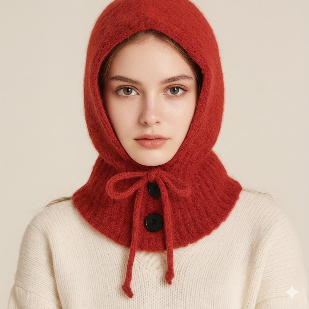 Red Mohair Bonnet - Etsy display picture 1
