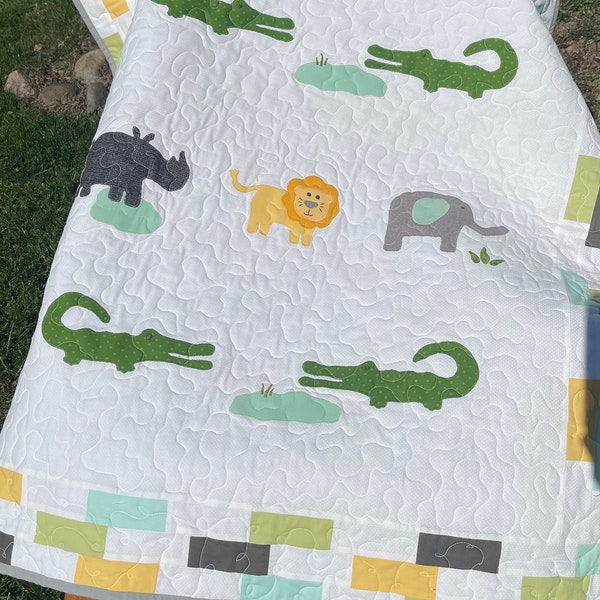 Safari Baby Quilt Pattern Etsy