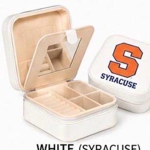 Custom College-sieradendoos, reisorganisator van kunstleer (afstuderen, kamp)
