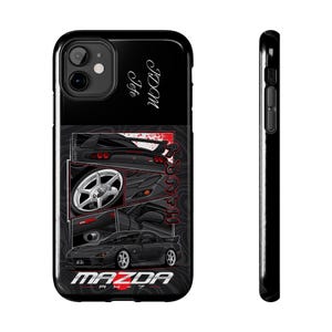 Ilustración de Tilly / Mazda RX-7 / Funda resistente para teléfono / Gráfico de coche JDM