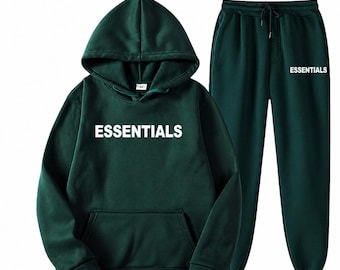 Herren Essentials Hoodie und Jogger Set | Komfortable Gym Sportswear Athleisure