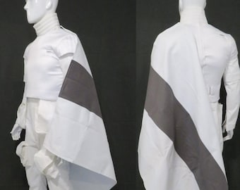 Disfraz de cosplay de Boba Fett blanco / Conjunto de armadura mandaloriana de 5 piezas con capa y sello de cuello / Traje de cazarrecompensas de Star Wars
