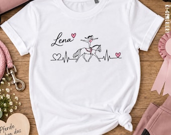 Personalized vaulting T-shirt for girls | Gift for female vaulters | Horse shirt with name | Vaulting gift for girls