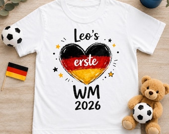 Camiseta infantil personalizada, primera camiseta de Alemania para el Mundial 2026, para niños y niñas, regalo para aficionados.