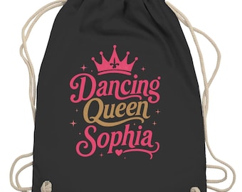 Personalized "Dancing Queen" gym bag with desired name