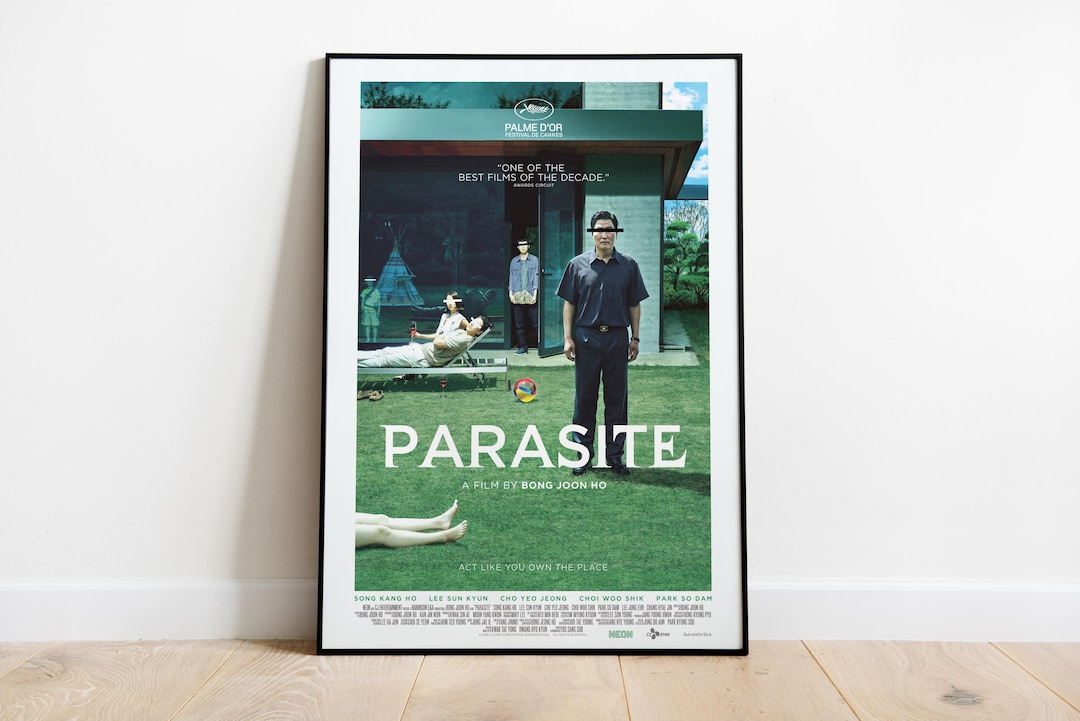 Parasite Movie Poster, Oscar Winning Thriller Drama Film Wall Art Print ...