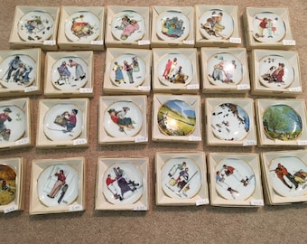 Norman Rockwell mini plates by hallmark