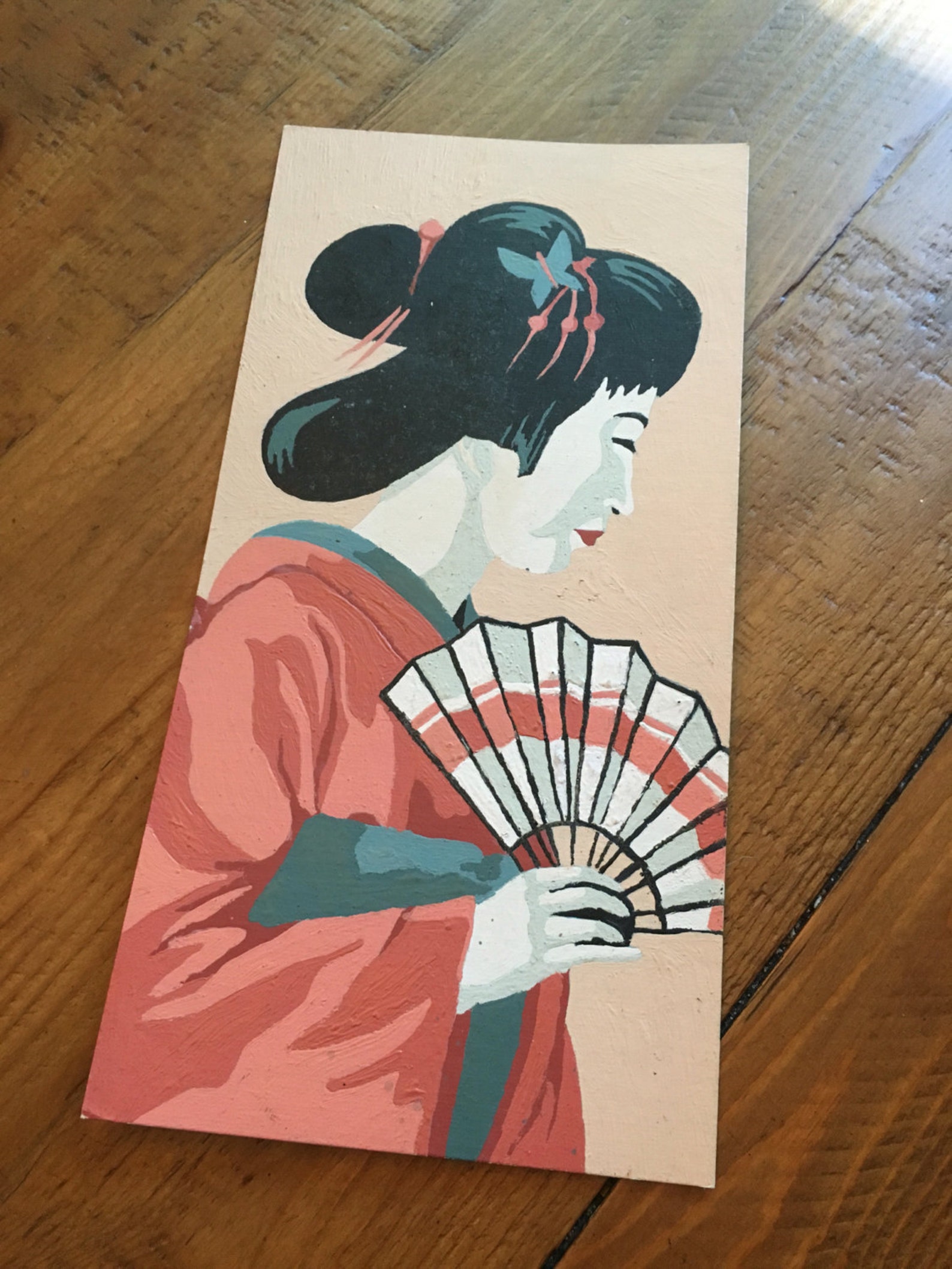 Vintage Oriental Lady Geisha Paint by Numbers Vintage Japan or Etsy