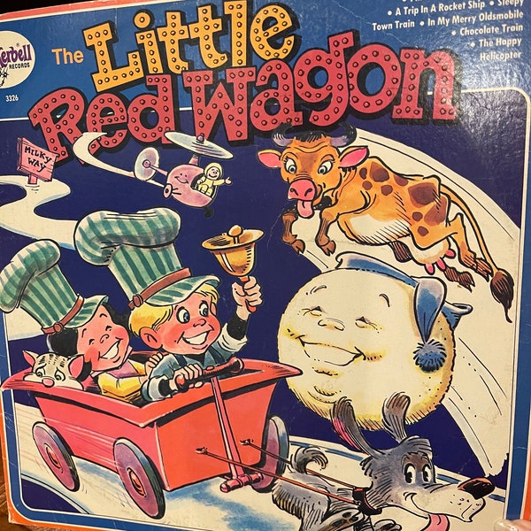 The Little Red Wagon LP 1972 Original Vinyl Album - A Trip In A Rocket Ship record album tinker bell