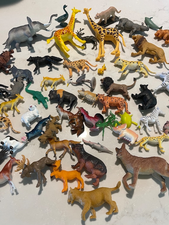 アニマル　置物　セット売り Vintage Circus Animals Toy Farm Pig Bull Zebra Tiger Hippo