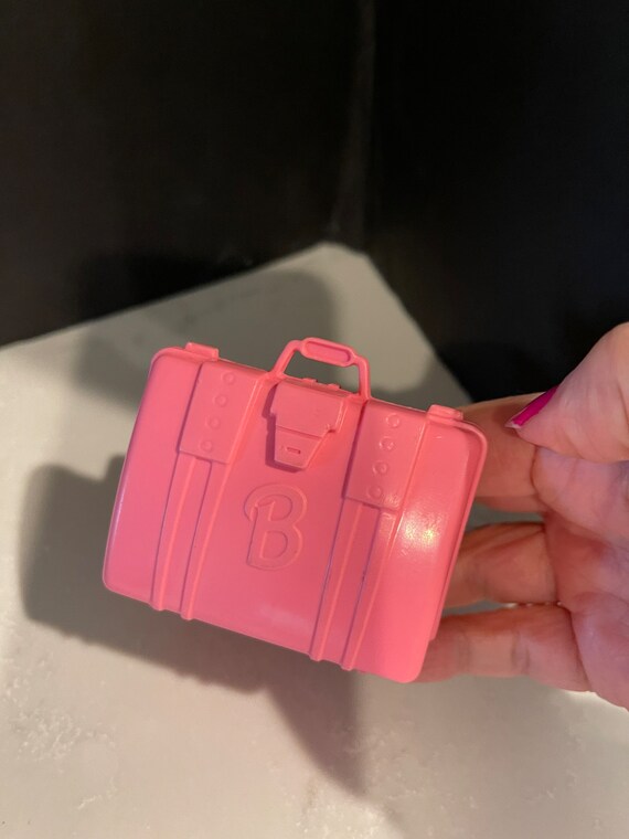 Pink Barbie Size Doll Suitcase With Molded Wheel Detail Etsy Canada