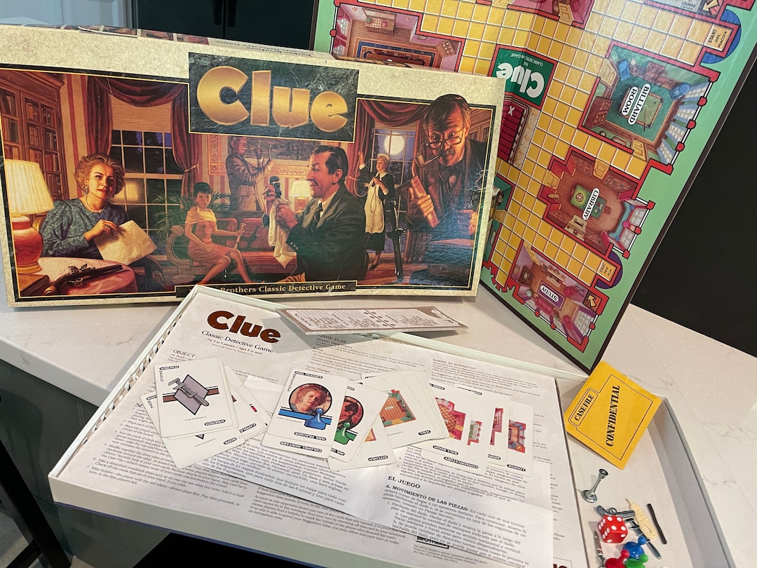 1992 CLUE Board Game Complete Vintage Family Fun Night Etsy