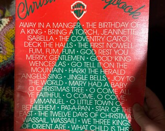 Vintage 1983 Warner Bros Christmas Songbook Piano Vocal Guitar Sheet Music