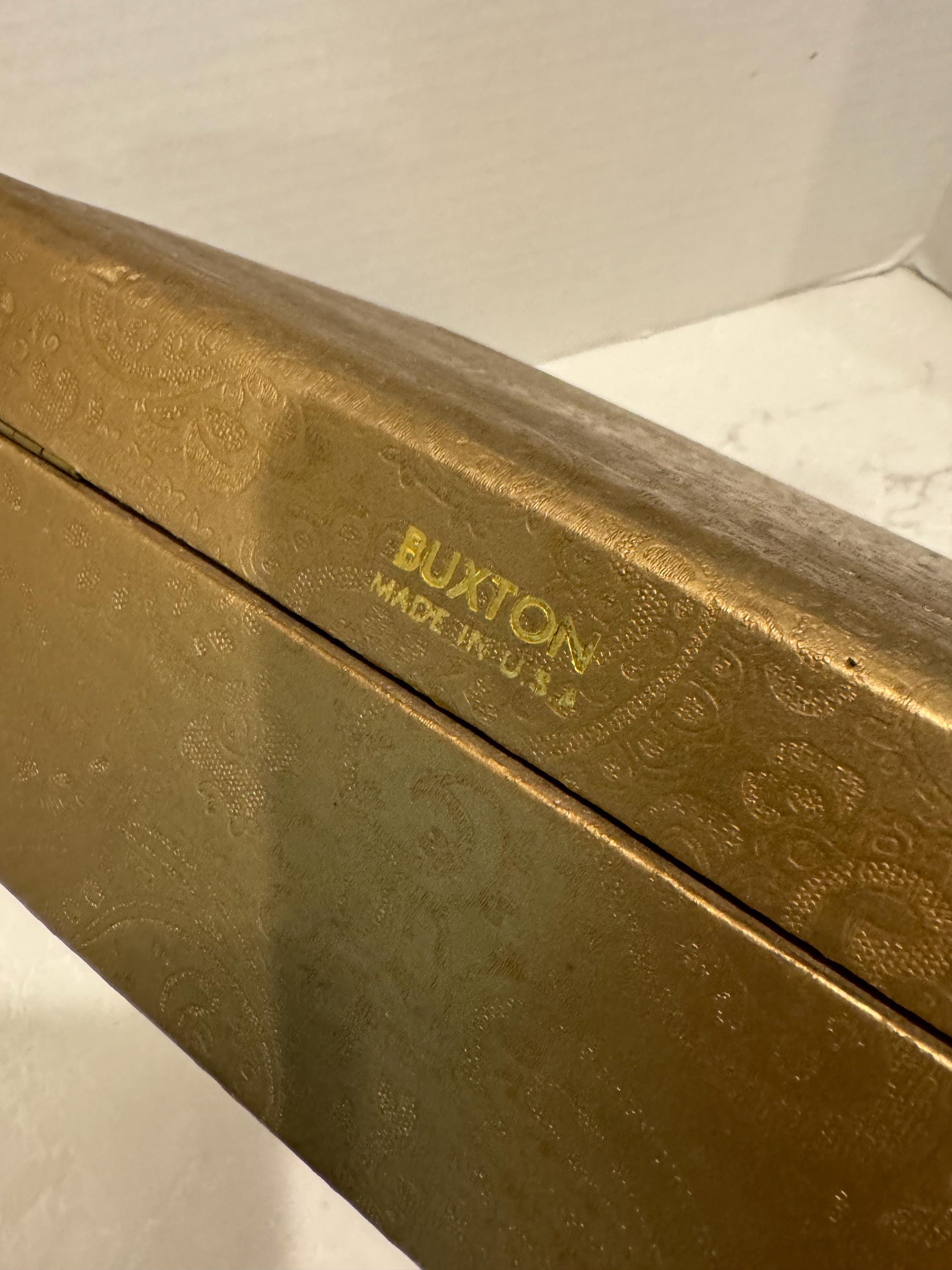 Large Button Jewelry Box off White Color Mid Century Mod Gold Velvet ...