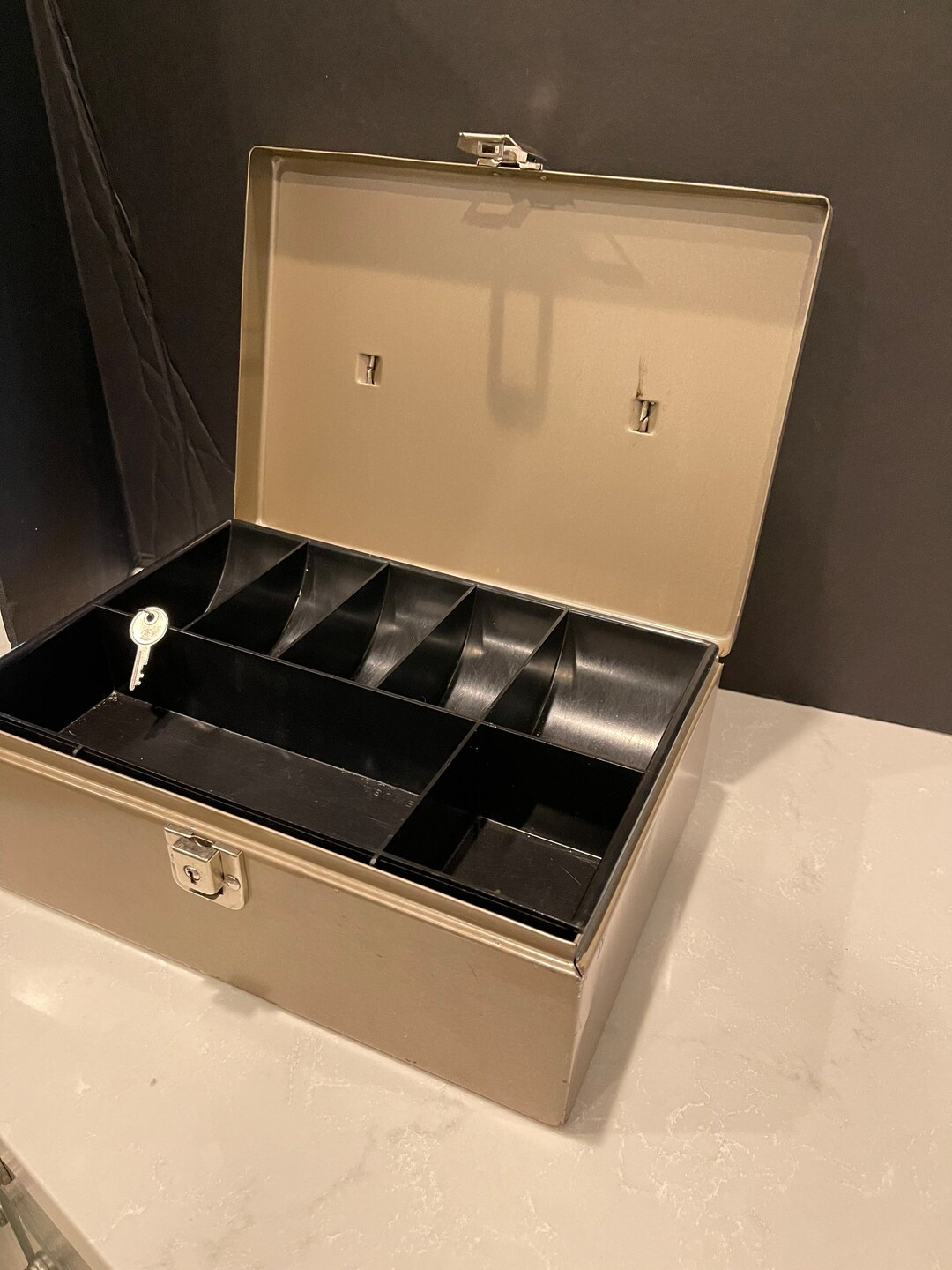 Vintage Metal Cash Box and Filing Box With Keys - Etsy