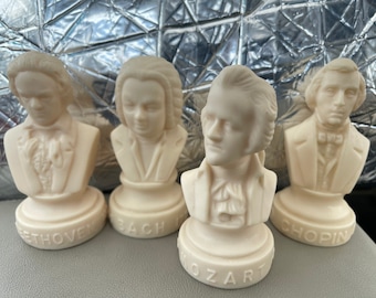 Famous composers plastic figurines busts by HABLE