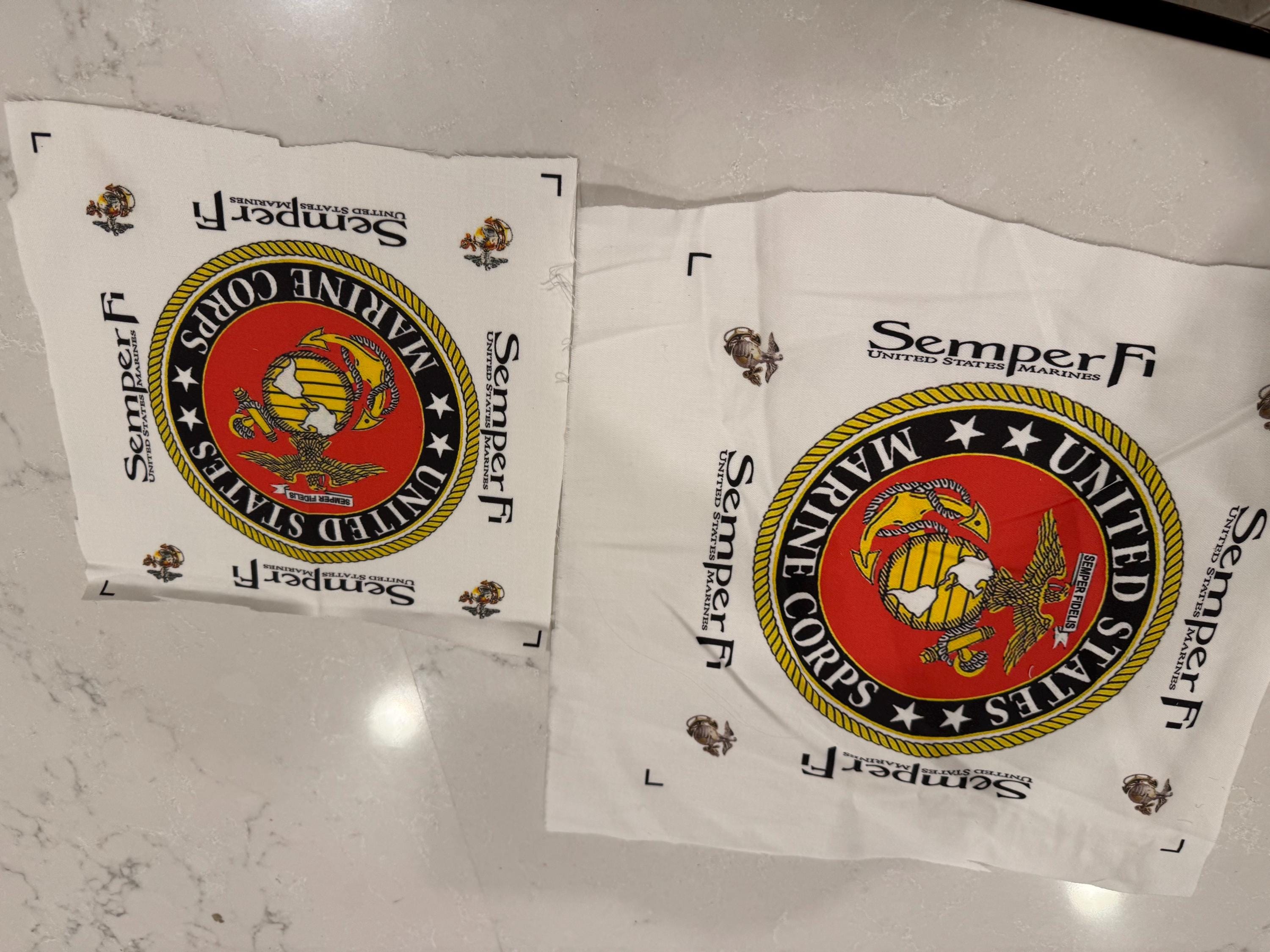Fabric Panels Army Navy Military Service Air Force Marine Coast