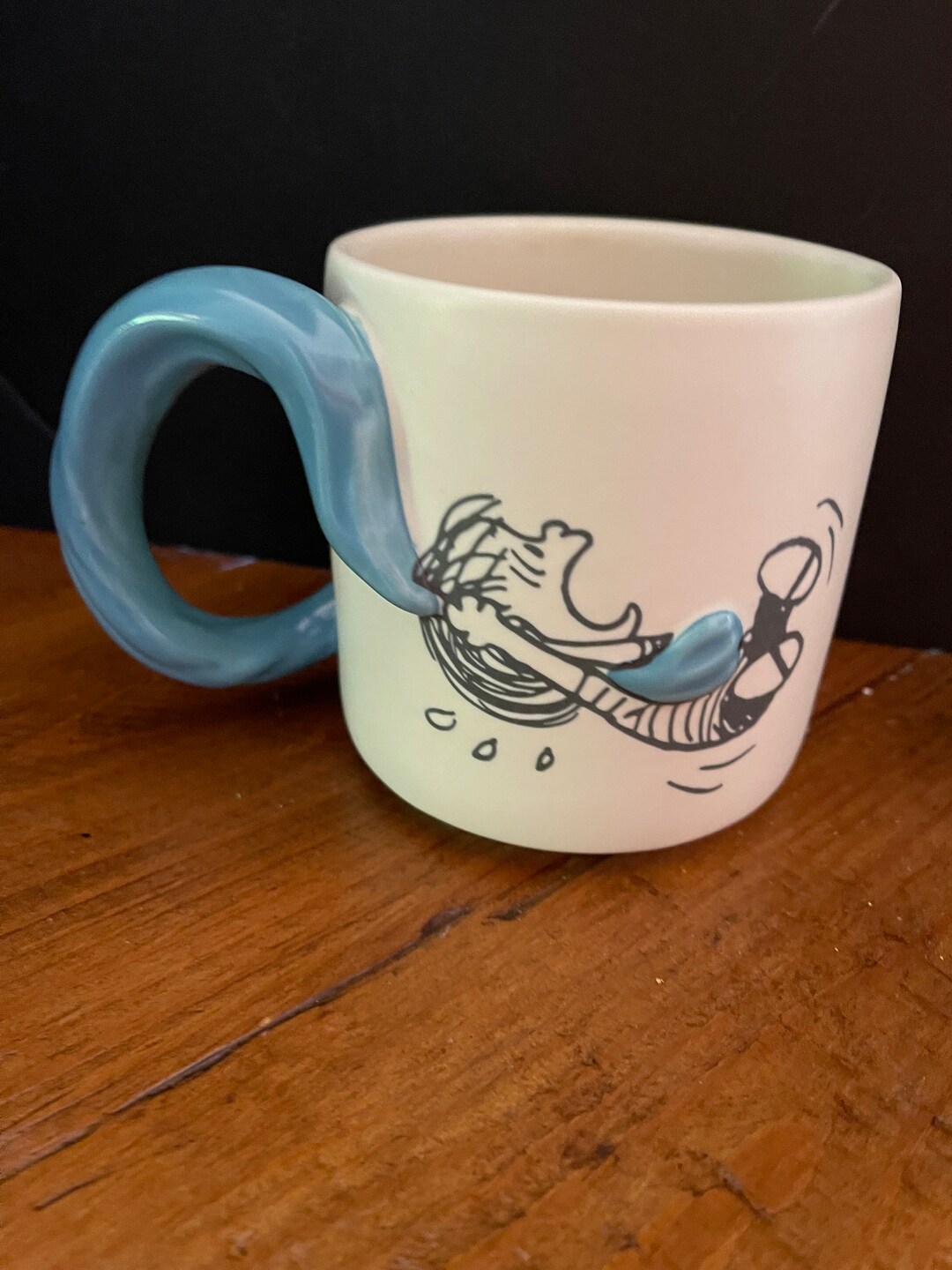 Hallmark 3D Mug Snoopy Linus Blanket Handle Ceramic Blue White Etsy