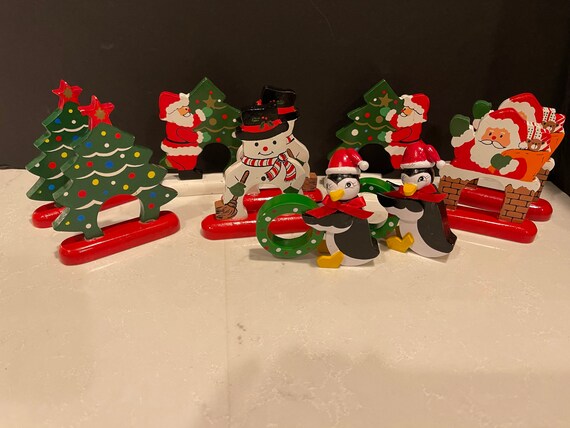 10 Guests Christmas Tableware Red Santa Claus Christmas Tree